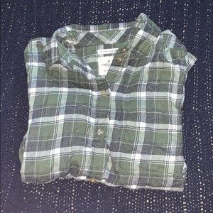Cropped plaid flannel